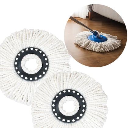 Imagem de Kit 2 Refil Para Esfregao Mop Giratorio Microfibra Spin 360º