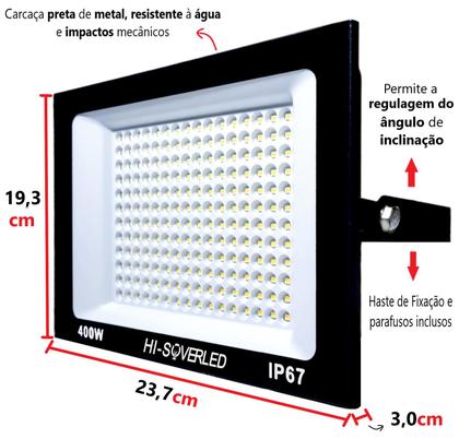 Imagem de Kit 2 Refletor Led 400w Holofote Bivolt Prova Dágua Frio