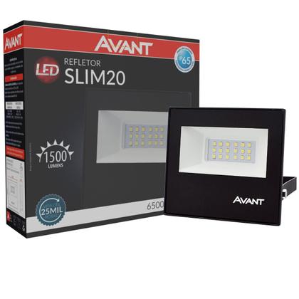 Imagem de Kit 2 refletor led slim 20w branco frio 6500k avant bivolt