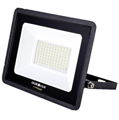 Imagem de Kit 2 Refletor Sensor de Presença 50W Branco Frio 6500K IP65
