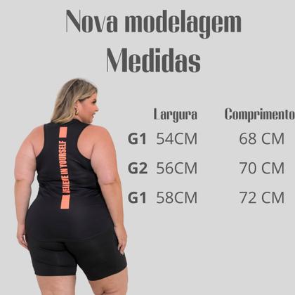 Imagem de Kit 2 Regatas Plus Size Dry Fit Feminina Academia