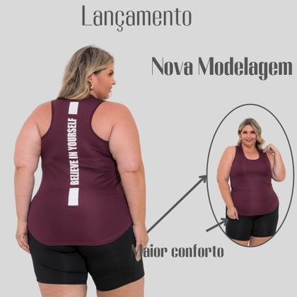 Imagem de Kit 2 Regatas Plus Size Dry Fit Feminina Academia