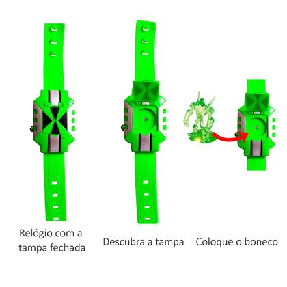 Imagem de Kit 2 Relógio Omnitrix Lançador e Omniverse C/ Som e Luz Ben