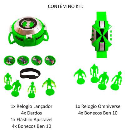 Imagem de Kit 2 Relógio Omnitrix Lançador e Omniverse C/ Som e Luz Ben