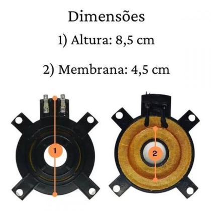 Imagem de Kit 2 Reparo Super Tweeter St304 Jbl Selenium 8 Ohms 100wrms