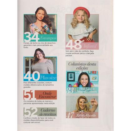 Imagem de Kit 2 Revistas Moda Moldes Plus Size com 106 Moldes Passo a Passo