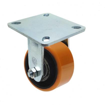 Imagem de Kit 2 Roda Rodízio Fixo Ajax 4" Carga Pesada 300 kg C/ Base