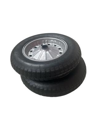 Imagem de Kit 2 Rodas com camara de ar De Carrinho De Mao Carriola Reforçado 3.25-8