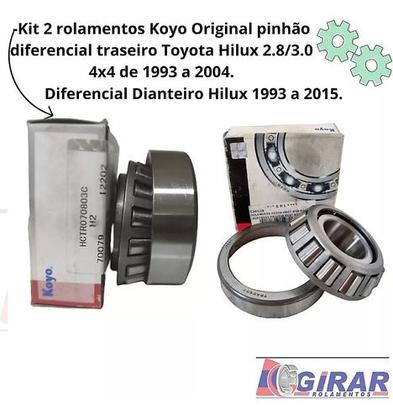 Imagem de Kit 2 Rolamentos Koyo Pinhão Hilux Sw4 Tr070803c Tra0607ryr