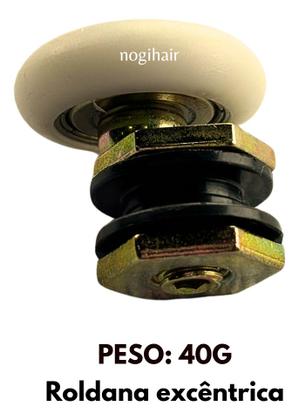 Imagem de Kit 2 Roldana Regulagem Rodinha E Guia Box Blindex Exêntrica