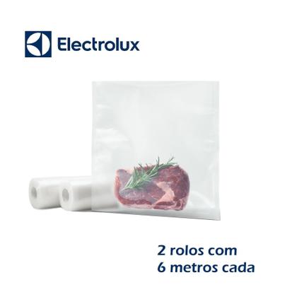 Imagem de Kit 2 Rolos Sacos Seladora A Vácuo Electrolux 6 Metros Cada