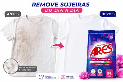 Imagem de Kit 2 Sabão em Pó Lava Roupas Profissional Max Essence ARES 800g