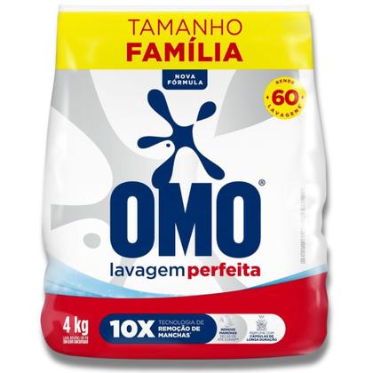 Imagem de Kit 2 Sabão Pó OMO Lavagem Perfeita Pacote Família 4Kg cada
