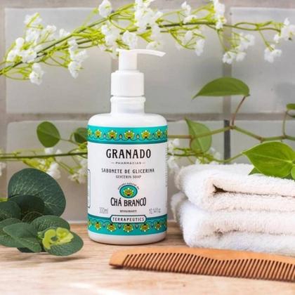 Imagem de Kit 2 Sabonete Líquido Granado Chá Branco Mãos e Corpo Terrapeutics 300ml