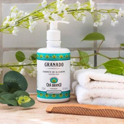 Imagem de Kit 2 Sabonete Líquido Granado Chá Branco Mãos E Corpo Terrapeutics 300ml