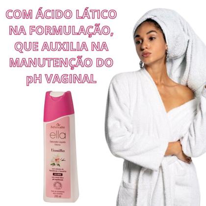 Imagem de Kit 2 Sabonete Líquido Íntimo Ella Vanilla + 1 Desodorante Íntimo Ella Vanilla