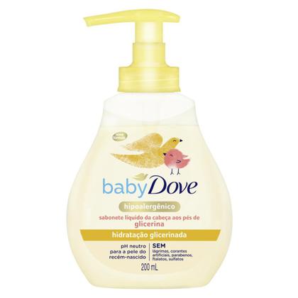 Imagem de Kit 2 Sabonetes Líquido Baby Dove Hidratação Glicerinada da Cabeça aos Pés 200ml