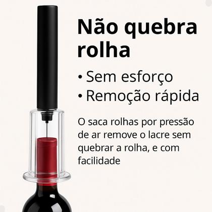 Imagem de KIT 2 Saca Rolha Abridor Garrafa Vinho Por Sucção Bomba Ar