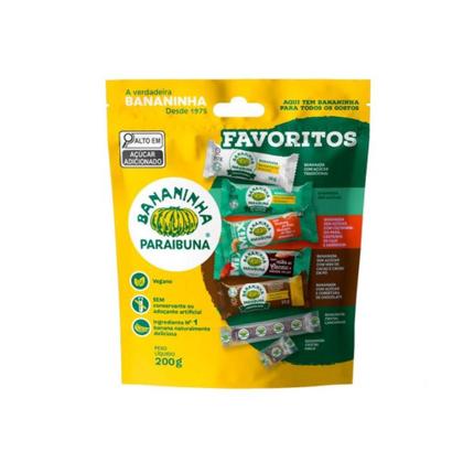Imagem de Kit 2 Sacos Bananinha Favoritos Paraibuna 400g  Sortido, Doce Natural 100 Sabor