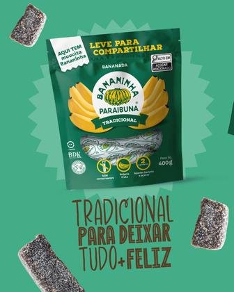 Imagem de Kit 2 Sacos Bananinha Tradicional Paraibuna 400g  Receita Clássica e Sabor Natural