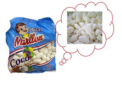 Imagem de Kit 2 Sacos de Bala de Coco 600 gramas Sabor de coco