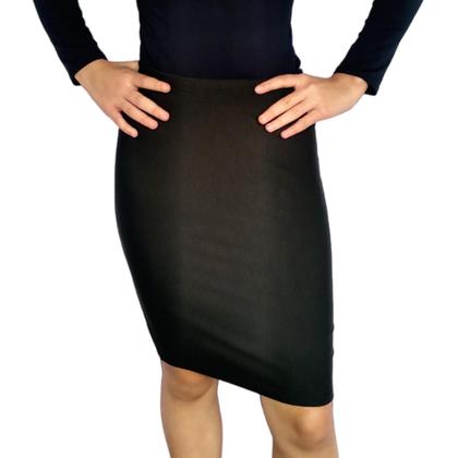 Imagem de Kit 2 Saias Femininas Lápis Moda Evangélica Elástico Lisas Cores Sortidas Suplex PP ao Plus Size