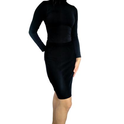 Imagem de Kit 2 Saias Femininas Lápis Moda Evangélica Elástico Lisas Cores Sortidas Suplex PP ao Plus Size