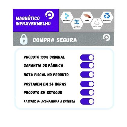 Imagem de Kit 2 Sandálias Magnéticas Infravermelho Esporão Má Circulação Tira dor Preto / Rosa - 35/36