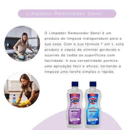 Imagem de Kit 2 Sanol Removedor Limpador Multiuso Contra Odores, Manchas, Urina, Gordura e Tintas Uso Geral
