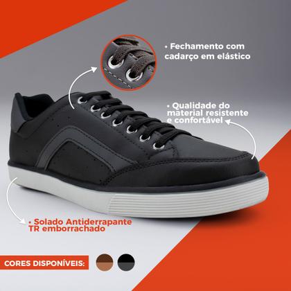 Imagem de Kit 2 Sapatenis Casual Masculinos Com Fechamento De Elástico