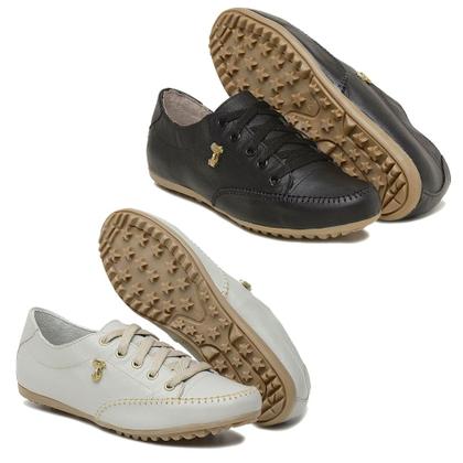 Imagem de Kit 2 Sapatenis Haldrys Sola Borracha Fecho Cadarço