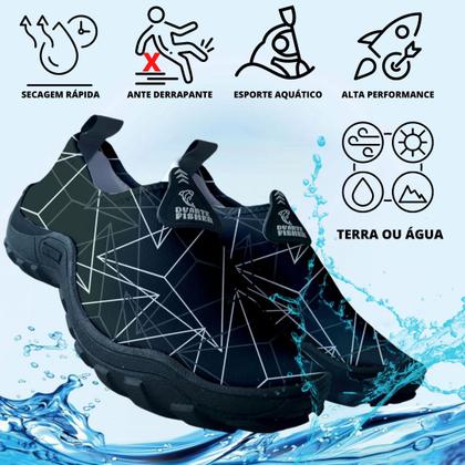 Imagem de Kit 2 Sapatilha Tenis Masculino Feminino Pesca Neoprene Água Terra Futevôlei Dança Hibrido Beach Ten