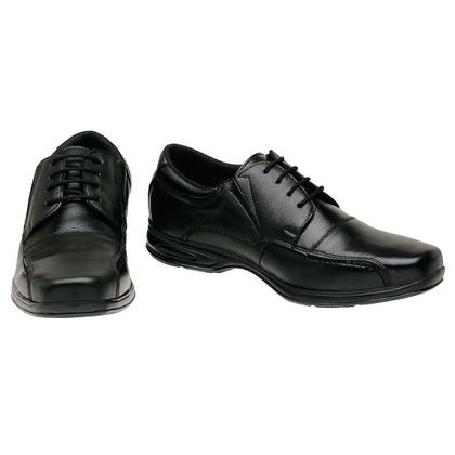 Imagem de Kit 2 Sapatos Casual Confortável Social Masculino Couro com Carteira