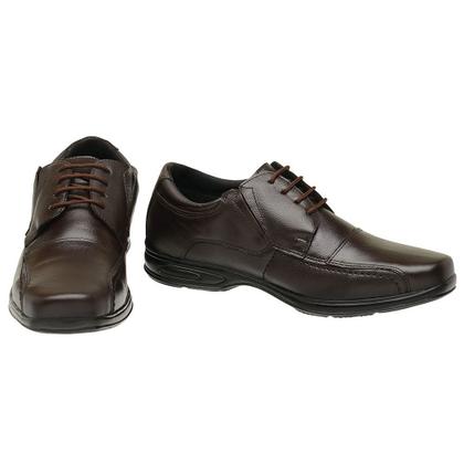 Imagem de Kit 2 Sapatos Casual Confortável Social Masculino Couro com Carteira