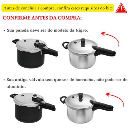 Imagem de Kit 2 Selo Repetitivo De Segurança Para Panela De Pressão Da Nigro 3/4,5/6/7 Litros