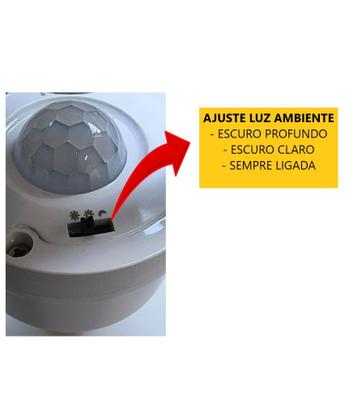 Imagem de Kit 2 Sensor De Presença Lâmpada Soquete E27 Com Fotocélula