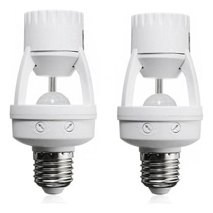 Imagem de Kit 2 Sensor De Presença Lâmpada Soquete E27 Com Fotocélula