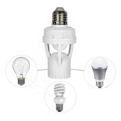 Imagem de Kit 2 Sensor De Presença Lâmpada Soquete E27 Com Fotocélula