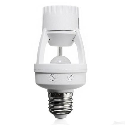 Imagem de Kit 2 Sensor De Presença Movimento Infravermelho Dia e Noite Para Lâmpada Soquete E27 Fotocélula