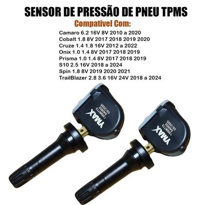 Imagem de Kit 2 Sensor Pressão Pneu Prisma Onix Cruze Spin Tracker S10