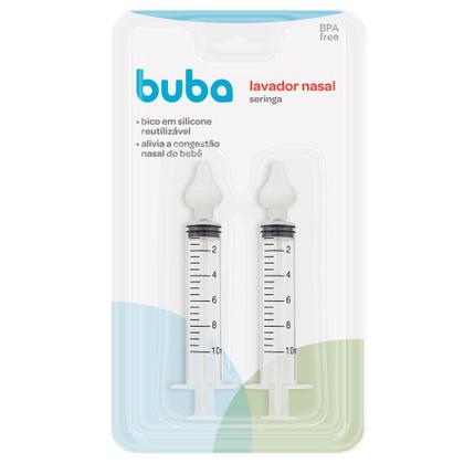 Imagem de Kit 2 Seringas Lavagem Higienização Nasal Bico Silicone Buba