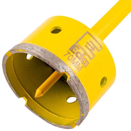 Imagem de Kit 2 Serra Copo Diamantada 70Mm Com Haste Pino Profissional