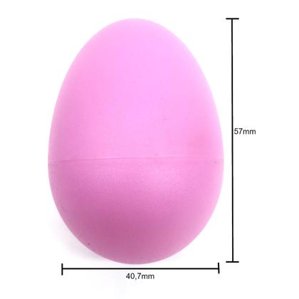 Imagem de Kit 2 Shaker ovo plastico chocalho ROSA egg