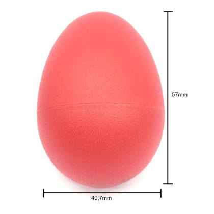 Imagem de Kit 2 Shaker ovo plastico chocalho VERMELHO egg