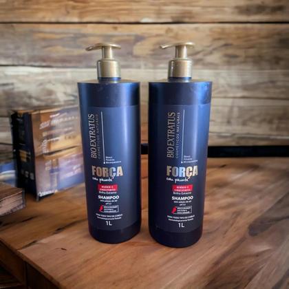 Imagem de Kit 2 Shampoo Força com Pimenta 1L Bio Extratus