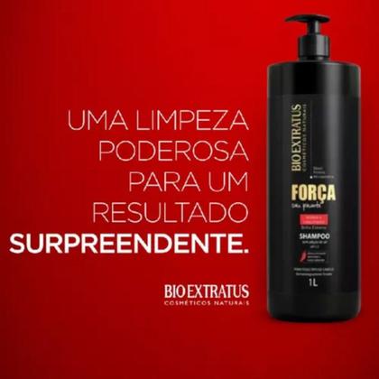 Imagem de Kit 2 Shampoo Força com Pimenta 1L Bio Extratus