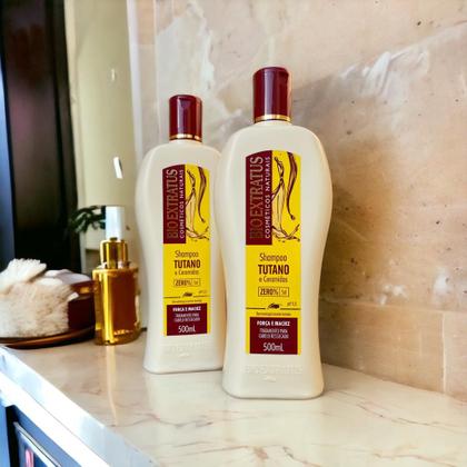 Imagem de kit 2 Shampoo Força e Maciez Tutano 500 ml Bio Extratus