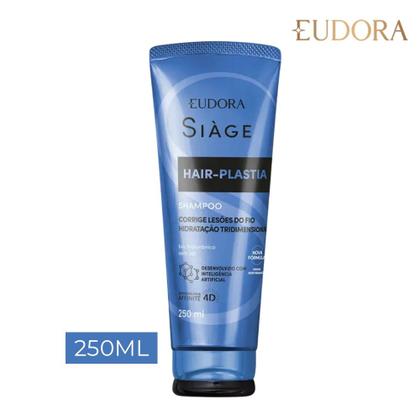 Imagem de Kit 2 Shampoo Hair Plastia Plástica dos Fios Hidratação Capilar 250ml Eudora Siàge
