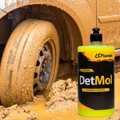 Imagem de kit 2 Shampoo Lava Moto Detmol 1 Litro Sandet Limpeza Pesada