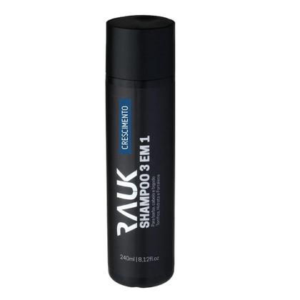 Imagem de Kit 2 Shampoo Masculino 31 Barba Cabelo Bigode Crescimento 240ml Rauk